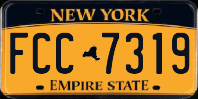 NY license plate FCC7319