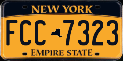 NY license plate FCC7323