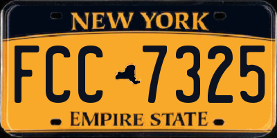 NY license plate FCC7325