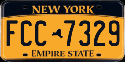 NY license plate FCC7329