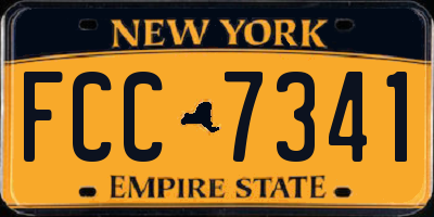 NY license plate FCC7341