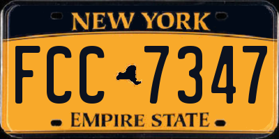 NY license plate FCC7347