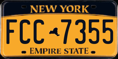 NY license plate FCC7355