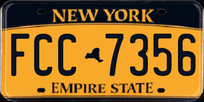 NY license plate FCC7356