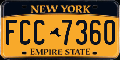 NY license plate FCC7360