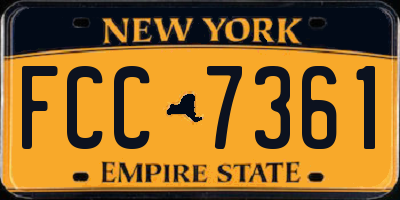 NY license plate FCC7361