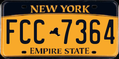 NY license plate FCC7364