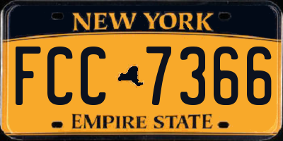 NY license plate FCC7366