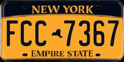 NY license plate FCC7367