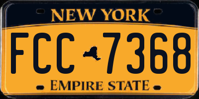 NY license plate FCC7368