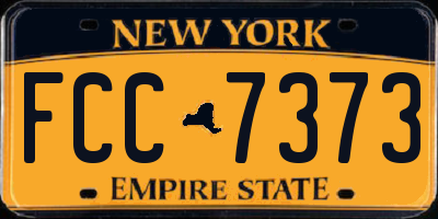 NY license plate FCC7373