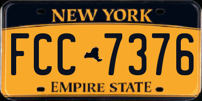 NY license plate FCC7376