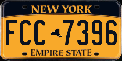 NY license plate FCC7396