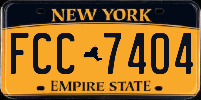 NY license plate FCC7404