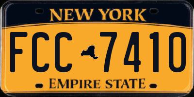 NY license plate FCC7410