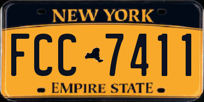 NY license plate FCC7411