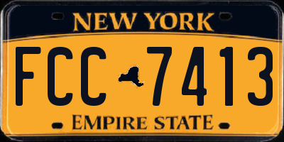 NY license plate FCC7413