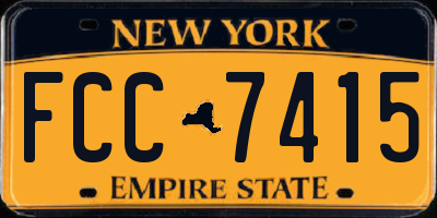 NY license plate FCC7415