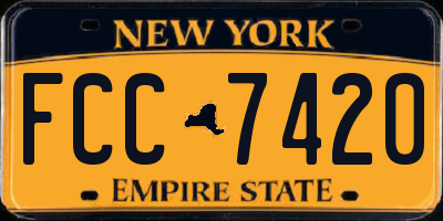 NY license plate FCC7420