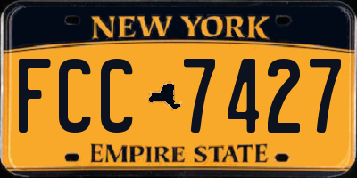 NY license plate FCC7427