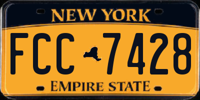 NY license plate FCC7428