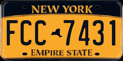 NY license plate FCC7431