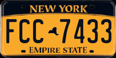 NY license plate FCC7433