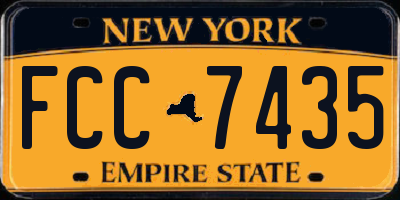 NY license plate FCC7435