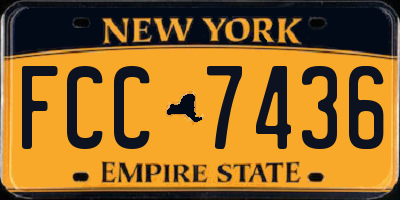 NY license plate FCC7436