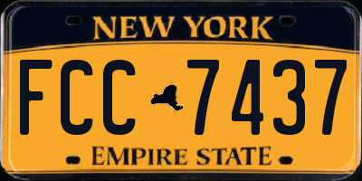 NY license plate FCC7437