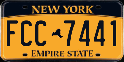 NY license plate FCC7441