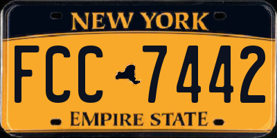 NY license plate FCC7442