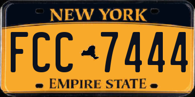 NY license plate FCC7444