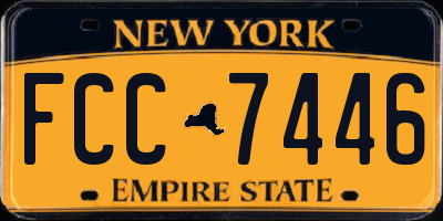 NY license plate FCC7446