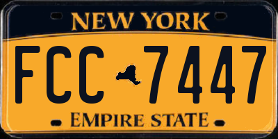 NY license plate FCC7447