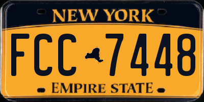 NY license plate FCC7448