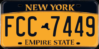 NY license plate FCC7449
