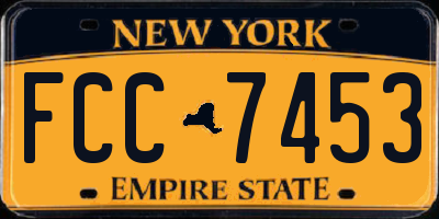 NY license plate FCC7453