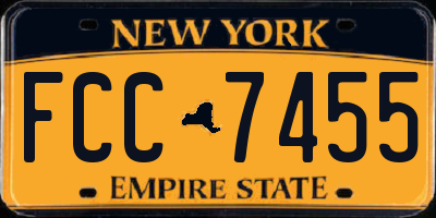 NY license plate FCC7455