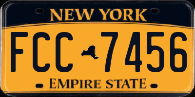NY license plate FCC7456