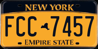 NY license plate FCC7457
