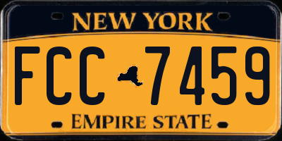 NY license plate FCC7459