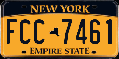 NY license plate FCC7461