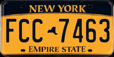 NY license plate FCC7463