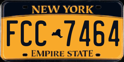NY license plate FCC7464