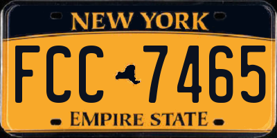 NY license plate FCC7465