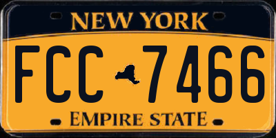 NY license plate FCC7466