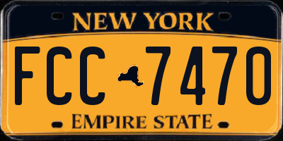 NY license plate FCC7470
