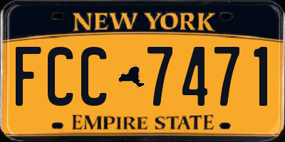 NY license plate FCC7471