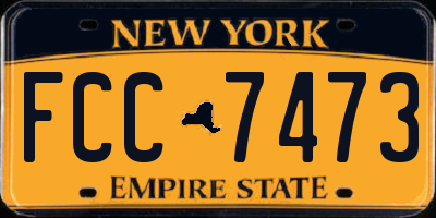 NY license plate FCC7473